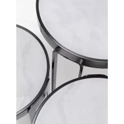 Tische-KARE Design Couchtisch Perelli Schwarz (3/Set)