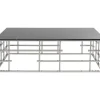 Tische-KARE Design Couchtisch Rome Silber 130X70Cm