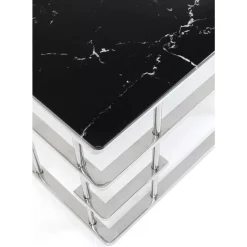Tische-KARE Design Couchtisch Rome Silber 130X70Cm