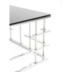 Tische-KARE Design Couchtisch Rome Silber 130X70Cm