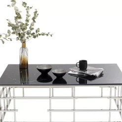 Tische-KARE Design Couchtisch Rome Silber 130X70Cm