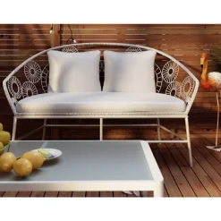 Outdoormöbel-KARE Design Couchtisch Tiki Weiss