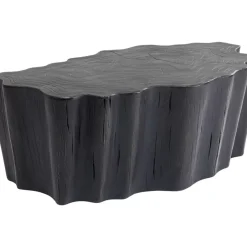Tische-KARE Design Couchtisch Tree Stump Schwarz 119X68Cm