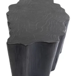 Tische-KARE Design Couchtisch Tree Stump Schwarz 119X68Cm