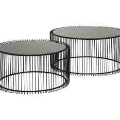 Tische-KARE Design Couchtisch Wire Black (2/Set)