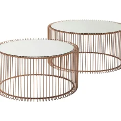 Tische-KARE Design Couchtisch Wire Copper (2/Set)