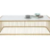 Tische-KARE Design Couchtisch Wire Glas Marble Weis 145X70Cm
