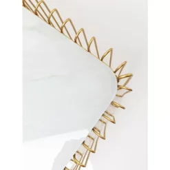 Tische-KARE Design Couchtisch Wire Glas Marble Weis 145X70Cm