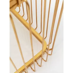 Tische-KARE Design Couchtisch Wire Glas Marble Weis 145X70Cm