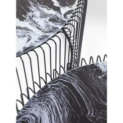 Tische-KARE Design Couchtisch Wire Glas Marble Schwarz (2/Set)