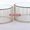 Tische-KARE Design Couchtisch Wire Messing (2/Set)