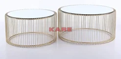 Tische-KARE Design Couchtisch Wire Messing (2/Set)