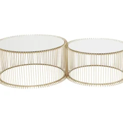 Tische-KARE Design Couchtisch Wire Messing (2/Set)