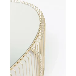 Tische-KARE Design Couchtisch Wire Uno Brass 60X90Cm