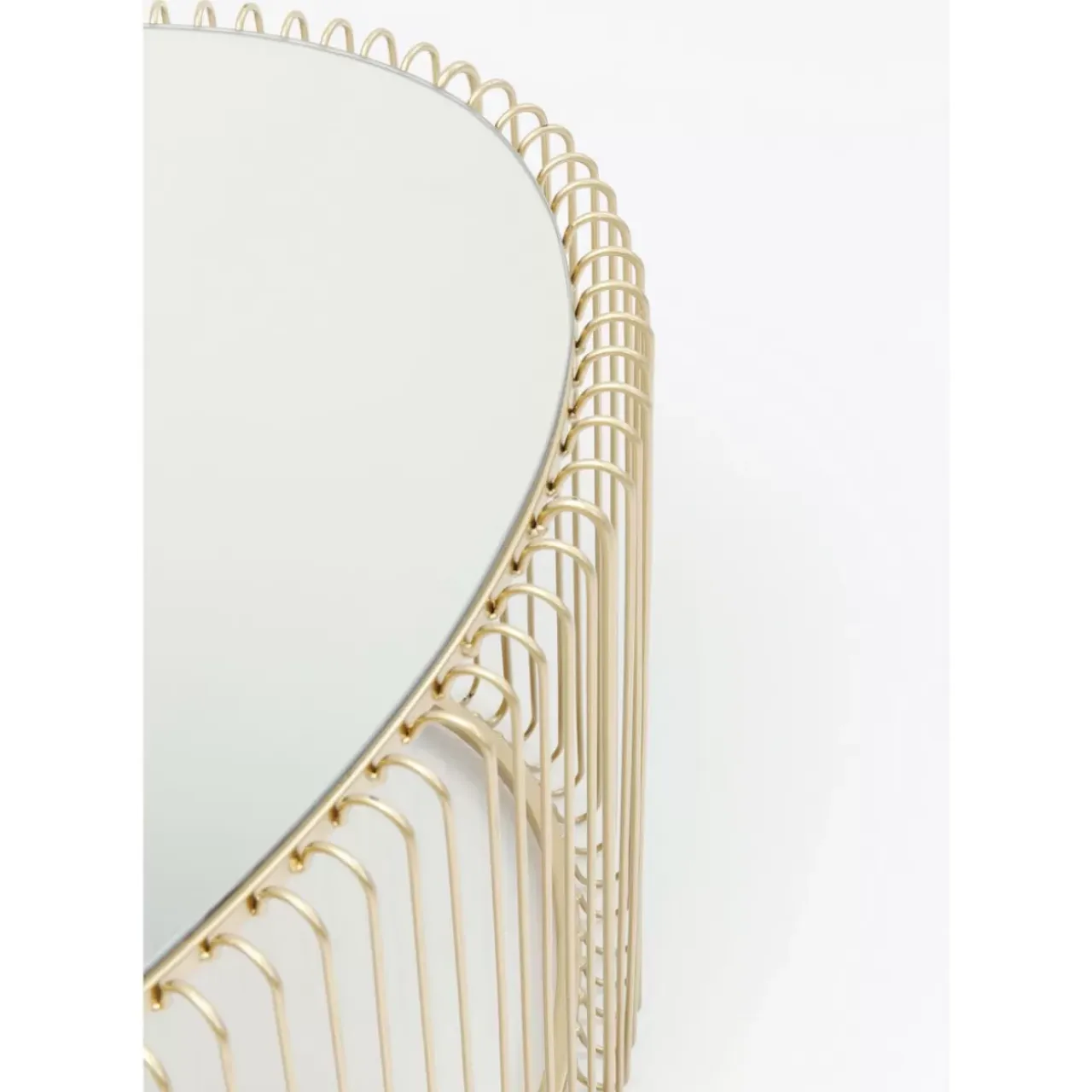 Tische-KARE Design Couchtisch Wire Uno Brass 60X90Cm