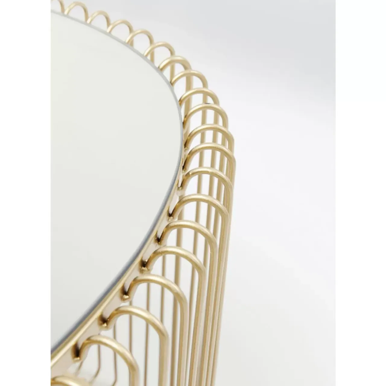 Tische-KARE Design Couchtisch Wire Uno Brass 60X90Cm