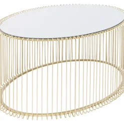 Tische-KARE Design Couchtisch Wire Uno Brass 60X90Cm