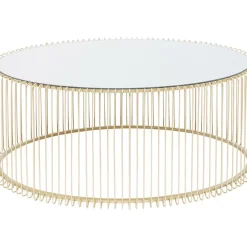 Tische-KARE Design Couchtisch Wire Uno Brass 60X90Cm