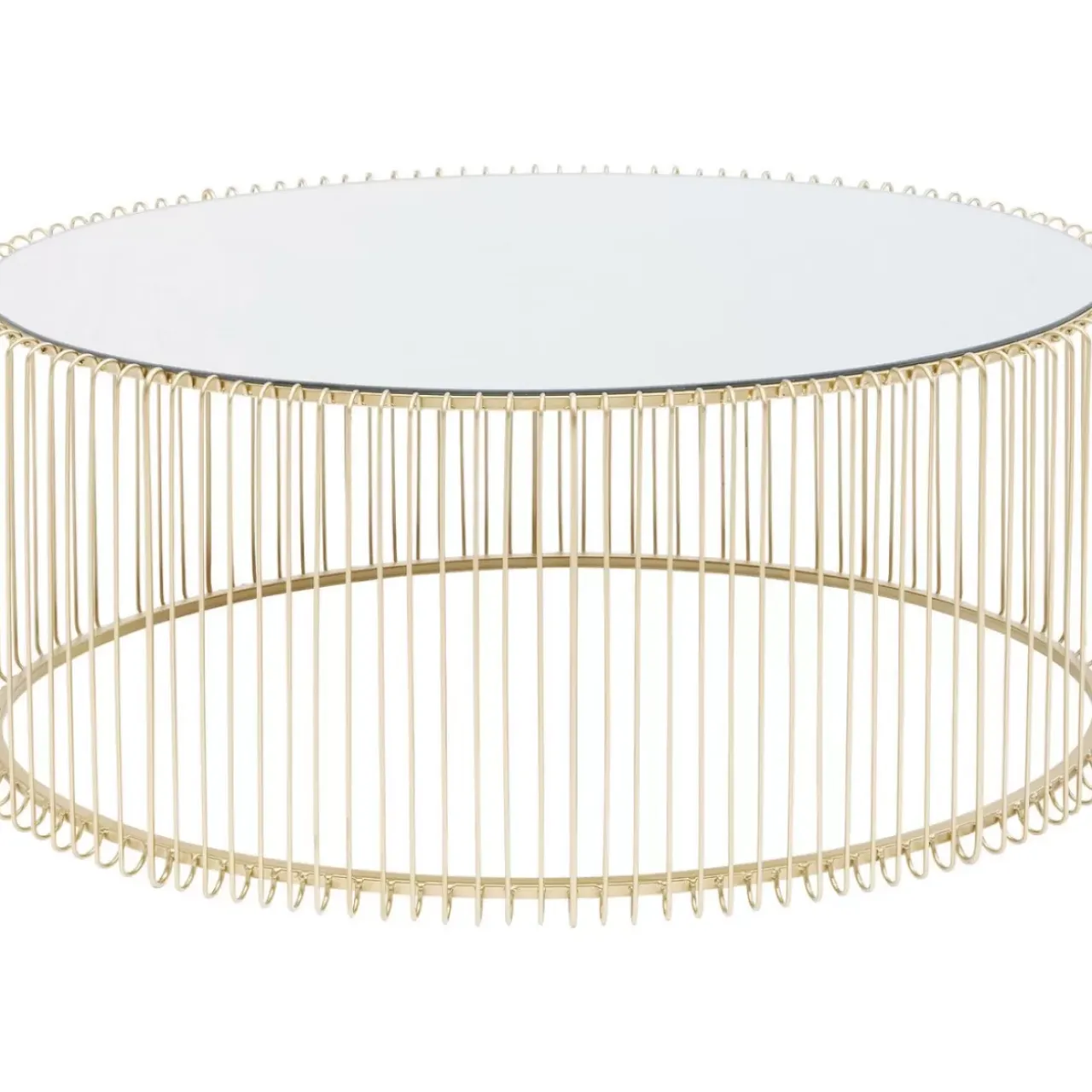 Tische-KARE Design Couchtisch Wire Uno Brass 60X90Cm