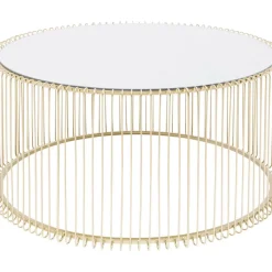 Tische-KARE Design Couchtisch Wire Uno Brass O80Cm