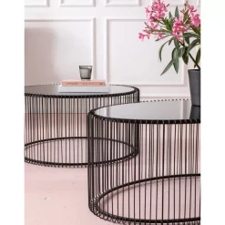 Tische-KARE Design Couchtisch Wire Uno Schwarz 60X90Cm