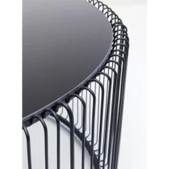 Tische-KARE Design Couchtisch Wire Uno Schwarz O80Cm