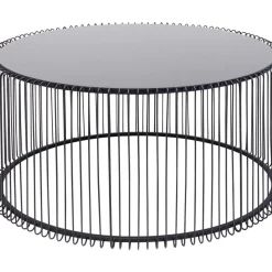 Tische-KARE Design Couchtisch Wire Uno Schwarz O80Cm