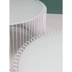 Tische-KARE Design Couchtisch Wire White (2/Set)