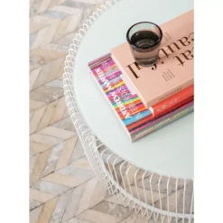 Tische-KARE Design Couchtisch Wire White (2/Set)