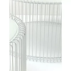 Tische-KARE Design Couchtisch Wire White (2/Set)