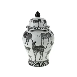 Vasen-KARE Design Deckelvase Zebra