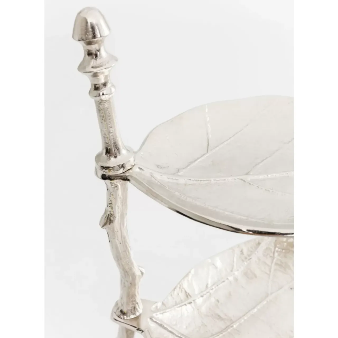 Geschirr & Tischaccessoires-KARE Design Deko Etagere Leaf Silber