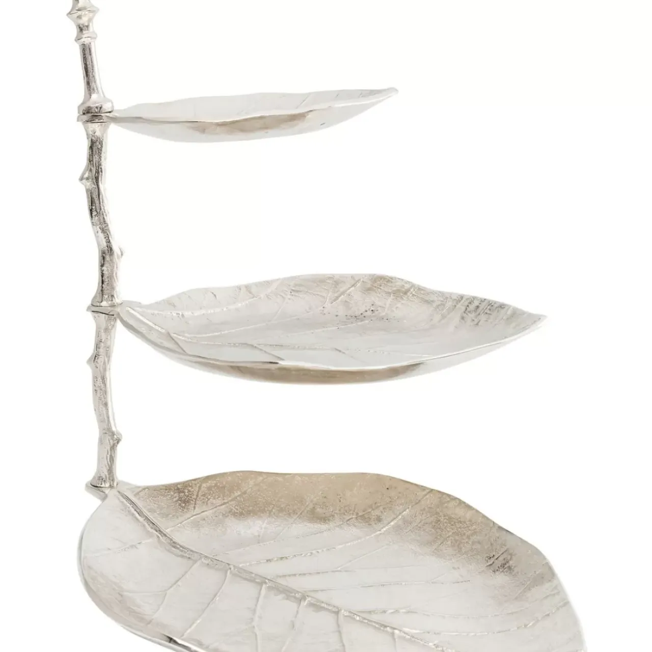 Geschirr & Tischaccessoires-KARE Design Deko Etagere Leaf Silber