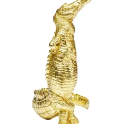 Deko & Geschenkartikel-KARE Design Deko Figur Alligator Gold 39Cm