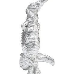 Deko & Geschenkartikel-KARE Design Deko Figur Alligator Silber 39Cm