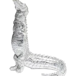 Deko & Geschenkartikel-KARE Design Deko Figur Alligator Silber 39Cm
