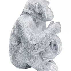Deko & Geschenkartikel-KARE Design Deko Figur Baby Ape Silber 53
