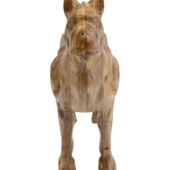 Deko & Geschenkartikel-KARE Design Deko Figur Bulldog Wood 70X78Cm