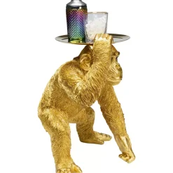 Deko & Geschenkartikel-KARE Design Deko Figur Butler Playing Chimp Gold 52Cm