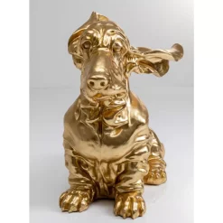Deko & Geschenkartikel-KARE Design Deko Figur Coiffed Dog Gold 52Cm