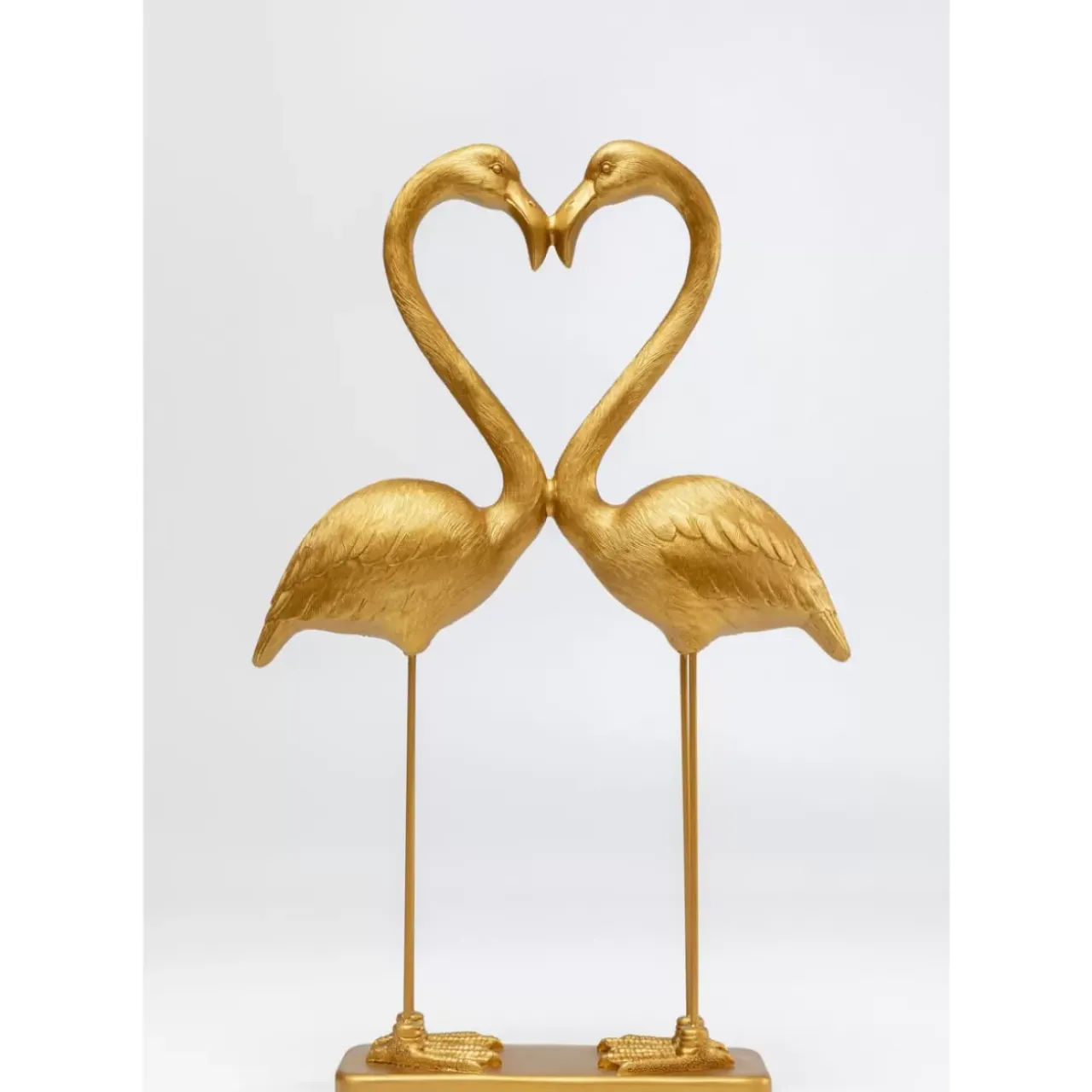 Deko & Geschenkartikel-KARE Design Deko Figur Flamingo Love Gold 63Cm