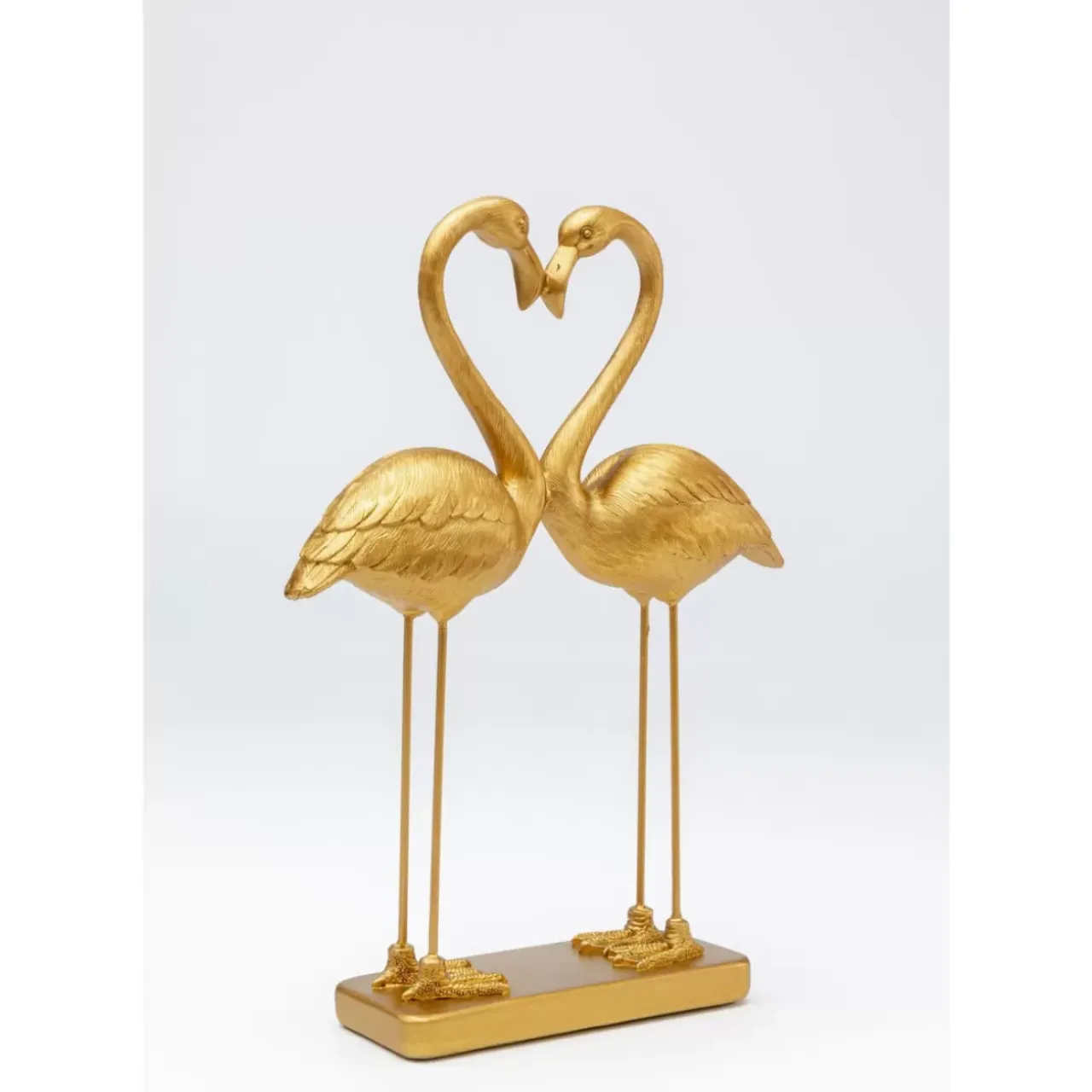 Deko & Geschenkartikel-KARE Design Deko Figur Flamingo Love Gold 39Cm