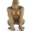 Deko & Geschenkartikel-KARE Design Deko Figur Gorilla Gold 80Cm