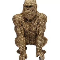 Deko & Geschenkartikel-KARE Design Deko Figur Gorilla Gold 80Cm