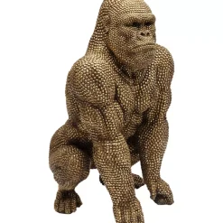 Deko & Geschenkartikel-KARE Design Deko Figur Gorilla Gold 80Cm