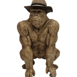 Deko & Geschenkartikel-KARE Design Deko Figur Gorilla Gold 80Cm