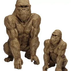 Deko & Geschenkartikel-KARE Design Deko Figur Gorilla Gold 80Cm