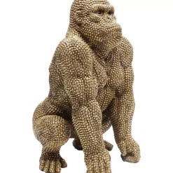Deko & Geschenkartikel-KARE Design Deko Figur Gorilla Gold 46Cm