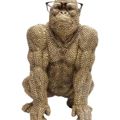 Deko & Geschenkartikel-KARE Design Deko Figur Gorilla Gold 46Cm