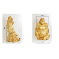 Deko & Geschenkartikel-KARE Design Deko Figur Gorilla Gold Xxl 249